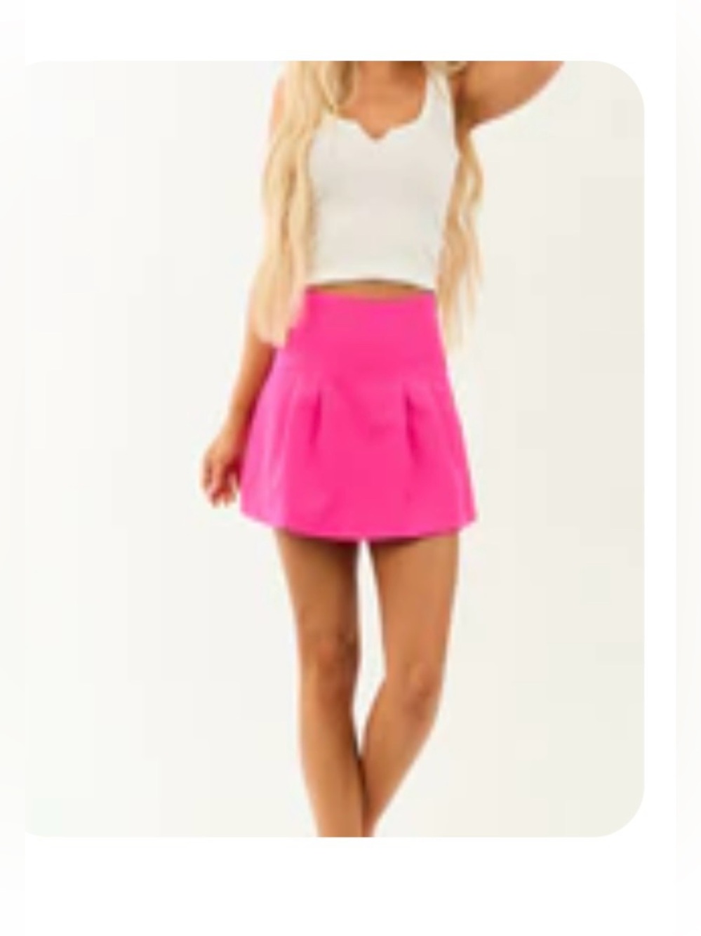 Women’s High-Waist Pink Skort